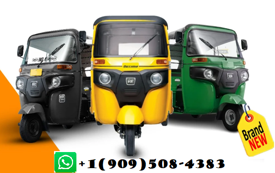 Tricycle Bajaj, TVS King – Version passagers Brazzaville FCFA