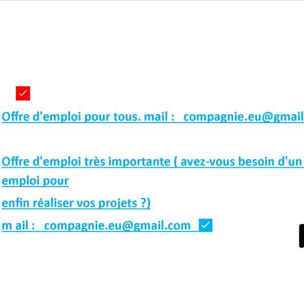 Offre d'emploi pour tous. mail :   compagnie.e Grenoble €