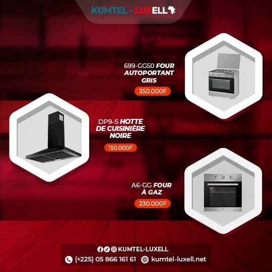 une hotte de cuisinière , un four autoportant Abidjan FCFA