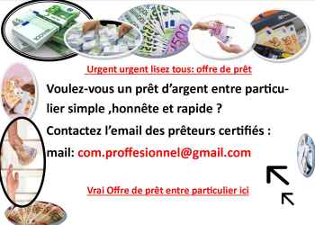 Vos Offres de Prêt entre particulier  en suiss Zurich Congo Brazzaville