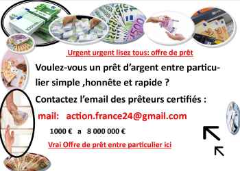 OFFRE DE PRÊT ENTRE PARTICULIER  Sérieux en 72 Genève Congo Brazzaville