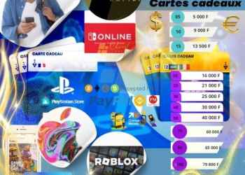 Carte cadeau Itunes PSN ROblox Brazzaville Congo Brazzaville